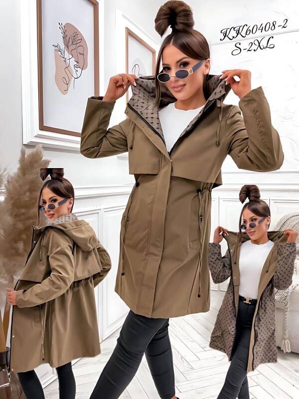 Plaszcze damkie  Roz S-2XL, 1 Kolor Paczka 5 szt 1